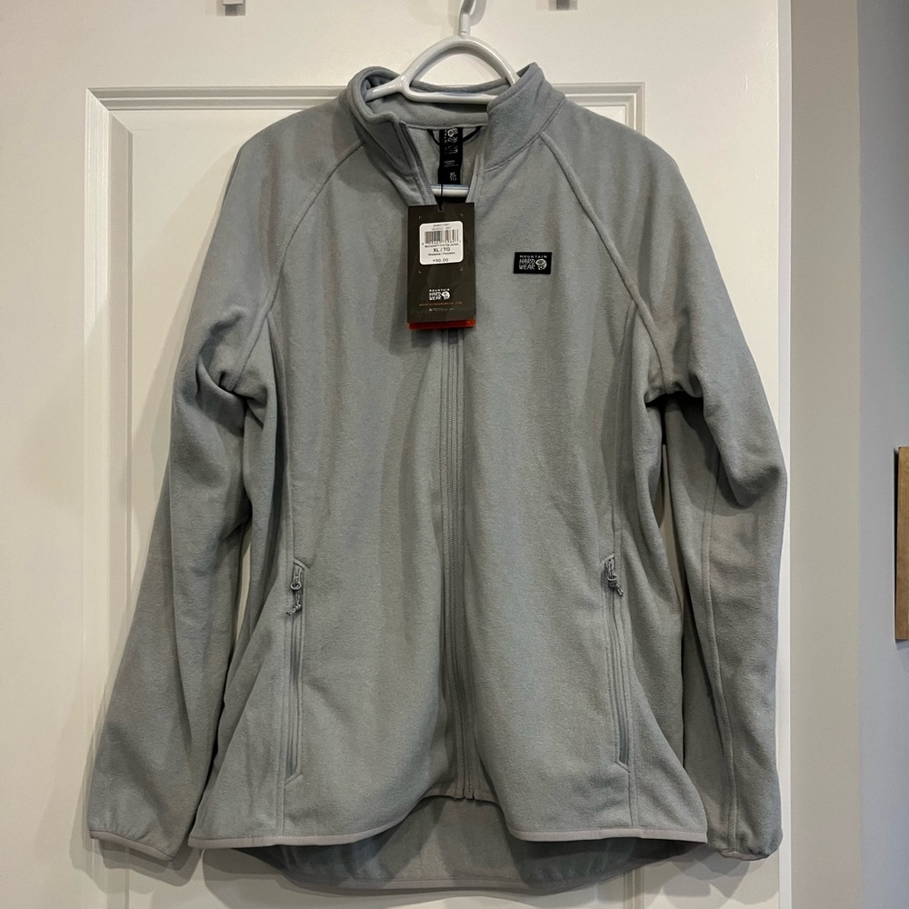 NWt new mountain hardwear fleece jacket zip up blue pale